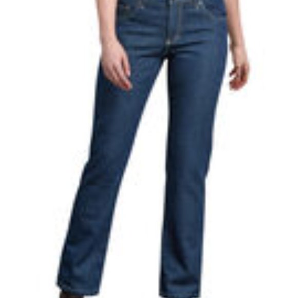 NWT Dickies Women Straight leg Dark wash Jeans Flannel Lined Size 18 R - Picture 5 of 9